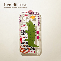 Benefit cartoon graffiti green crocodiles apply Apple 13promax mobile phone shell iphone12 soft mini
