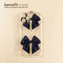 Benefit adolescent girl sweet and black butterfly knot applicable Apple 13promax mobile phone shell iphone12 transparent mini female xsmax brief xr creative 8pl