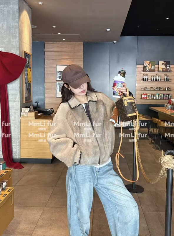 Yiyixue Factory Store 2025 New Model Haining Fur Imported Mink Fur All-In-One Versatile Warm Coat