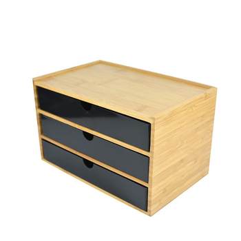 Office solid wood desktop multi-layer drawer storage box cosmetic storage children's room bedside table dormitory storage box
