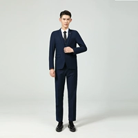 Тибетский синий костюм+белая рубашка+брюки