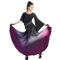 Morden Dance Dress Woman New National Standard Dance Waltz Interdance Latin Dance Gradient Large Swing Dress Practice Performance Wear