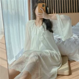 Осенний лонгслив, пижама, длинная хлопковая демисезонная юбка для принцессы, средней длины, коллекция 2023