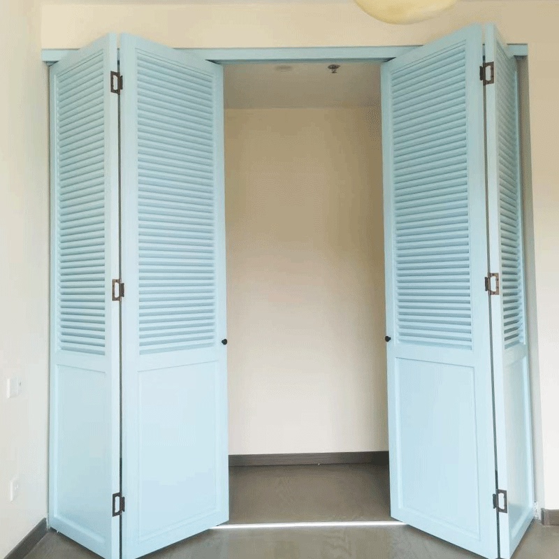 Solid Wood Louvered Door Wardrobe Door Folding Louvered Door Sliding Door Cloakroom Louvered Partition Invisible Door Blinds