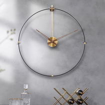 Spanish nomon wall clock personality creative living room home time clock hanging wall light luxury atmosphere modern extremely simple