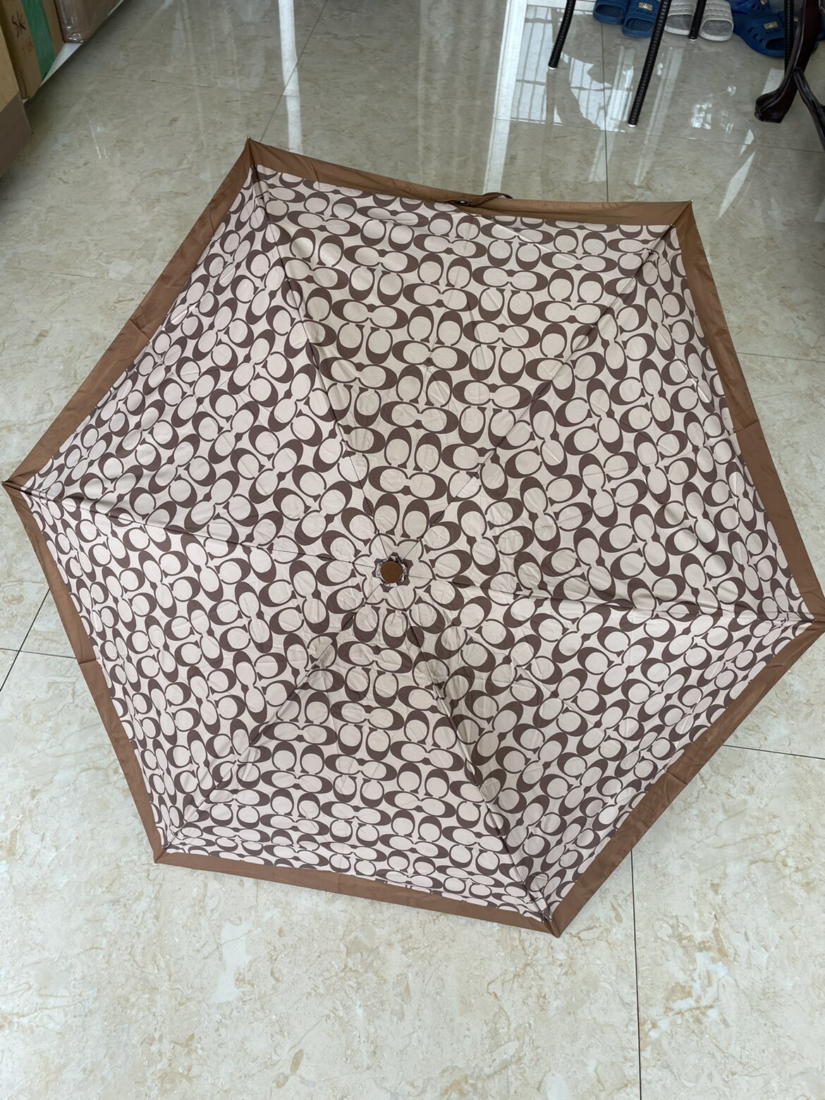 (small sloth cat spot) coach classic old flower color sun umbrella beach umbrella umbrella-Taobao