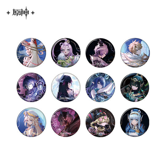 Genshin Impact Song of the Sky and Moon theme series badges