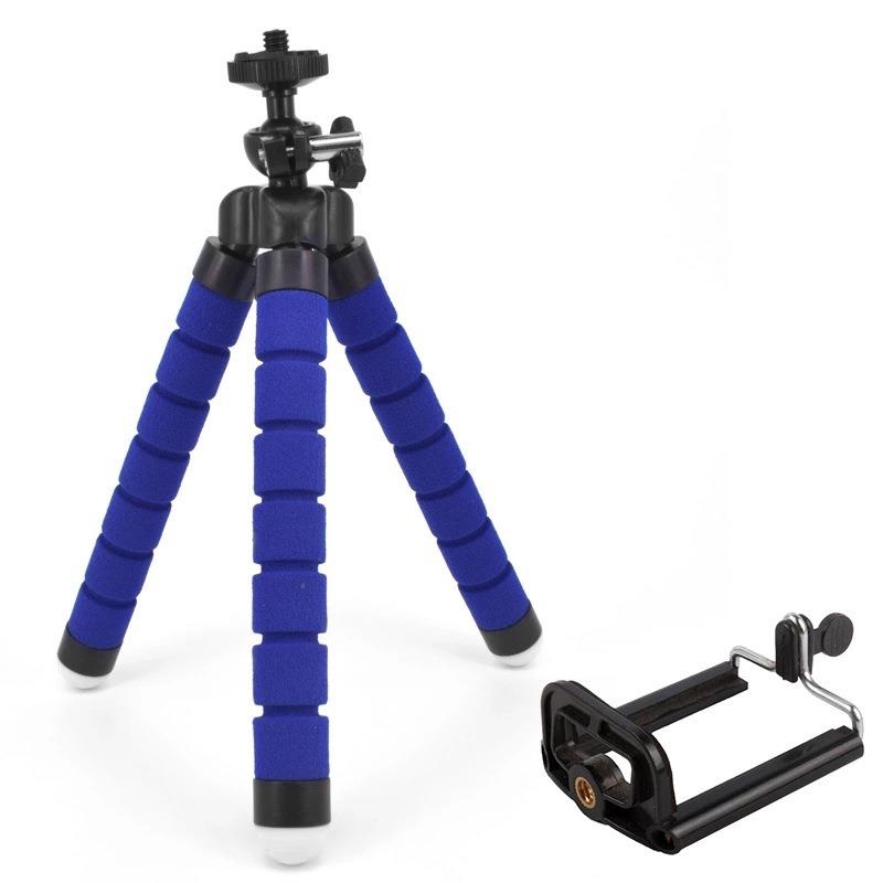 Octopus Bracket & Blue + Camera Remote Controloctopus tripod Mobile phone bracket Portable Eight catch fish vlog hold Yuntai SLR Micro single currency lampstand selfie octopus Mini desktop photograph Tiktok Small Camera rack desktop brace