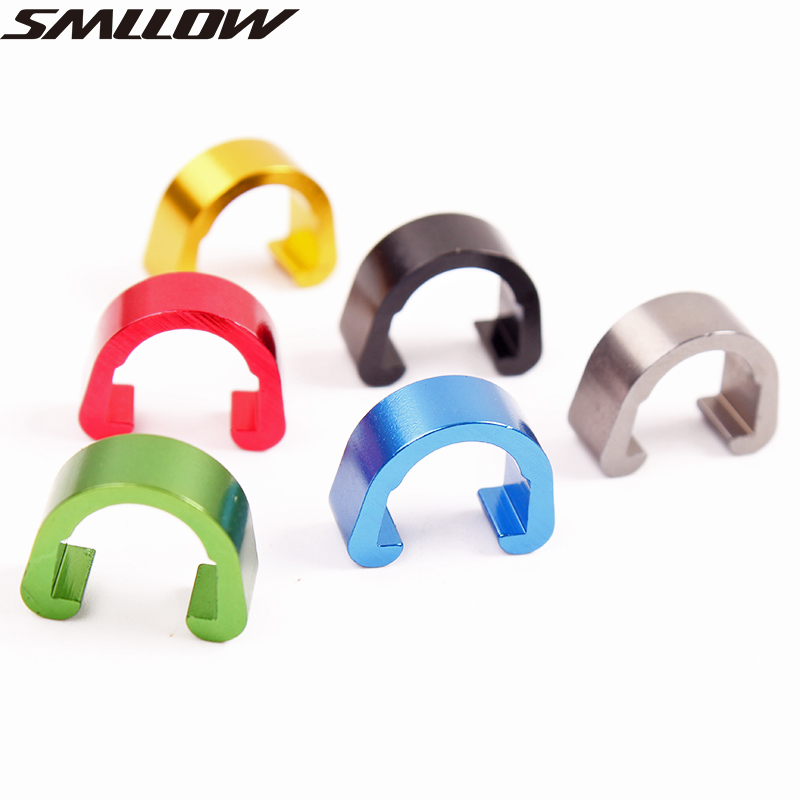 SMLLOW bicycle C-type snap button Aluminum alloy tubing C-type buckle fixing buckle Brake wire tube fixing buckle