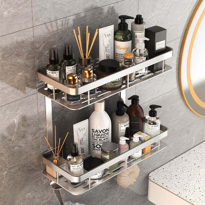 Bathroom toilet shelf free punching toilet toilet washstand storage shelf bath wall wall-mounted