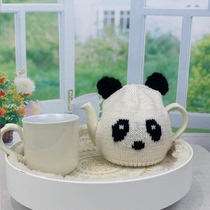 LondonPottery-pure handmade pure wool cute panda teapot insulated cover wool wire sleeve anti-scalding fur coat