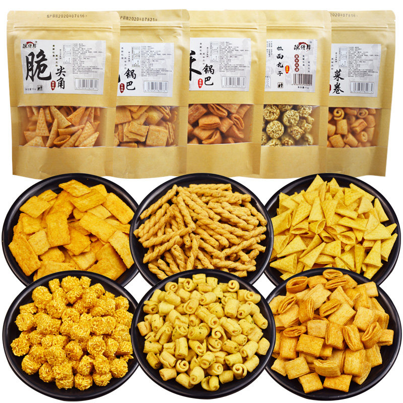 Snack Big Gift Bag 100g * 6 Bagged Handmade Small Twist Net Red Casual Snacks Snack Multitaste Nighttime Whole Boxes