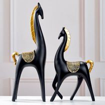 Nordic lovers for horse pendulum pieces Soft loaded resin Animal handicraft office Living room TV cabinet Hyun Guan Furnishing