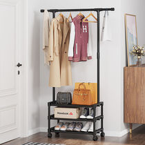 Clothes-hat rack Easy clothes rack Home Balcony combined hanging clothes hanger Single-lever type floor drying rack hanging clothes rack