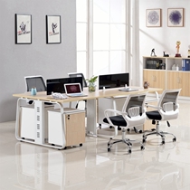 Staff table 4 6 people with computer desk chair combination brief modern office furniture staff screen position