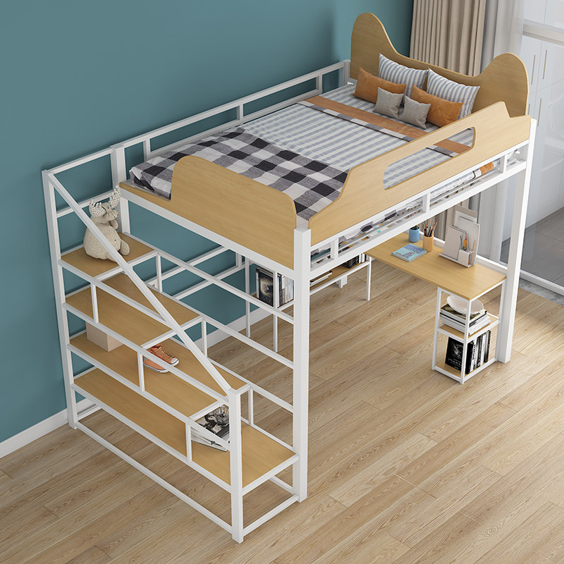 Tillers pavilion bed multifunctional with desk with bookshelf half-height storage bed small room children's bed loft bed