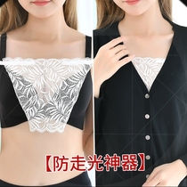 Anti-leakage breast artifact anti-exposure stickers summer neckline tube top underwear for women one-piece lace bottoming chest inner wear