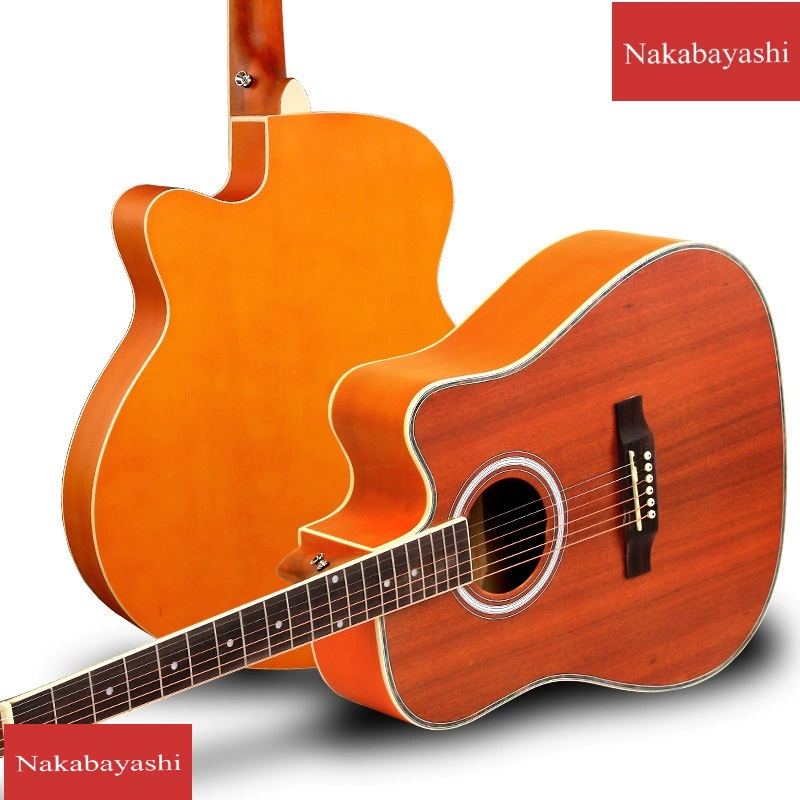 Đàn guitar dân gian Bảng điều khiển sapele 40 inch Bảng điều khiển bên Nanyang dải màu bên đàn guitar acoustic nhạc cụ mờ mới bắt đầu - Nhạc cụ phương Tây