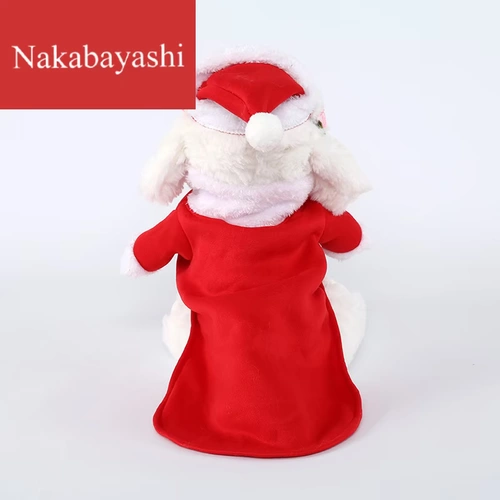 Трансформация собак Хэллоуин трансформация домашних животных в Санта -Клаус, вертикальная собачья станция, чтобы стоять