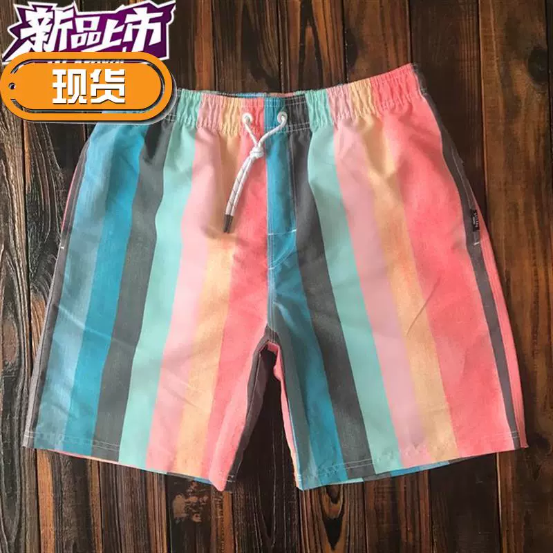 Quần đi biển nam rộng và rộng cộng với kích thước nhanh khô quần short năm điểm đi nghỉ đai t lót xu hướng quần đi biển đơn giản mùa xuân nóng - Quần bãi biển
