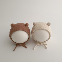 UK next road baby hat autumn winter baby wool knit cap cute protective ear cap infant Baotou