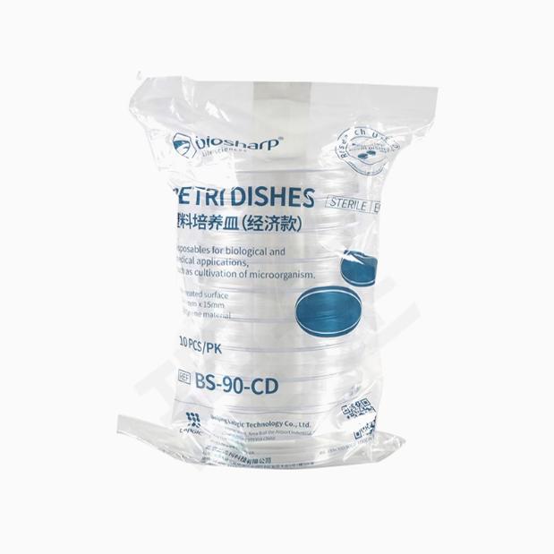 biosharp白鲨 90&times;15mm一次性塑料培养皿微生物培养皿PS材质细菌培养皿实验器材平皿平板10个/包整箱包邮