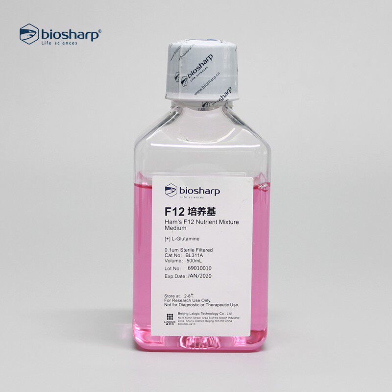 biosharp BL311A F12液体培养基含酚红HEPES 丙酮酸钠 白鲨试剂