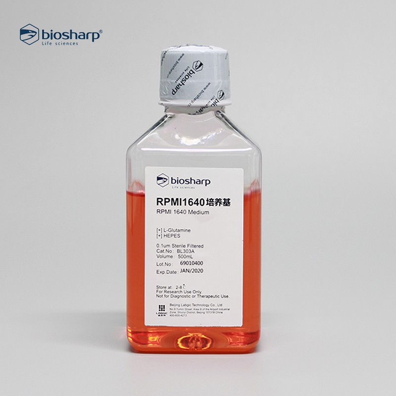 biosharp BL303A 1640液体培养基，含酚红，HEPES，不含丙酮酸钠