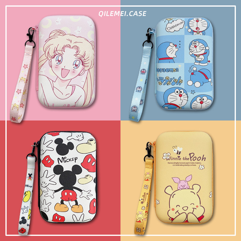 2 5 inch portable hard drive power cord digital storage bag mobile phone tablet bluetooth headset data cable charger hairpin through storage box U disk key change portable portable clutch cute