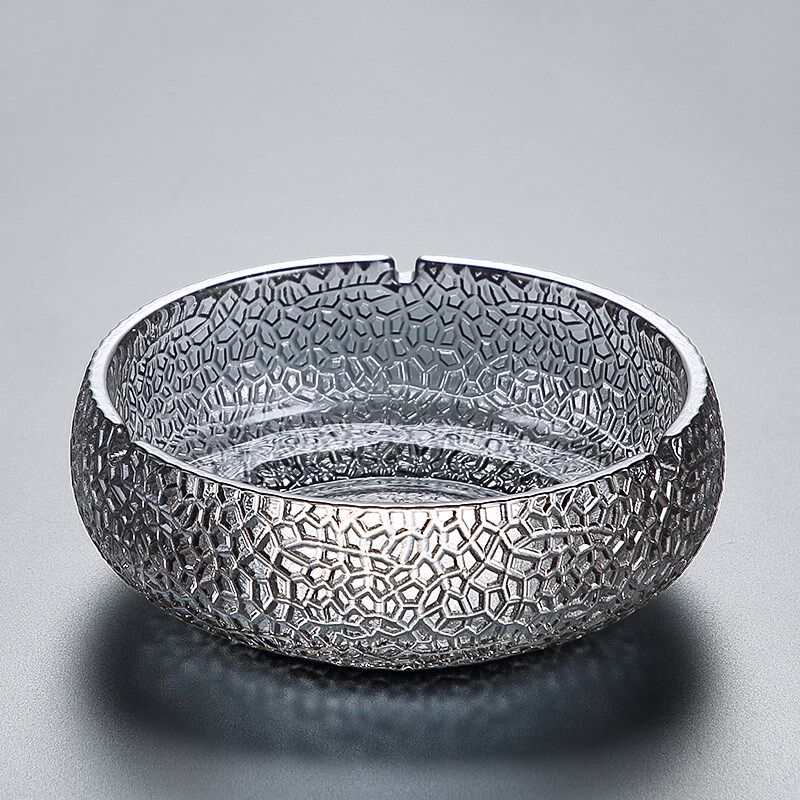 Glass Tobacco Ashtray Large Size Home Living Room Crystal Clear Fashion Creative Personality Trendy Dining Room Hotel Anti-Fly Ash