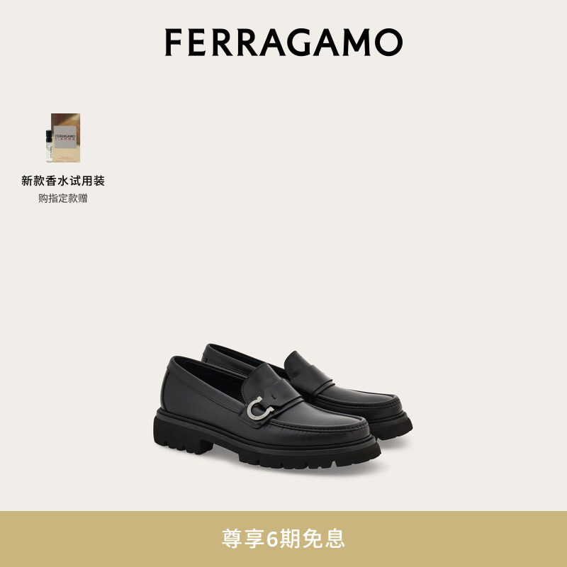 【Подарок】 Мужские мокасины с пряжкой Gancini от Ferragamo от Феррагамо Изображение 1