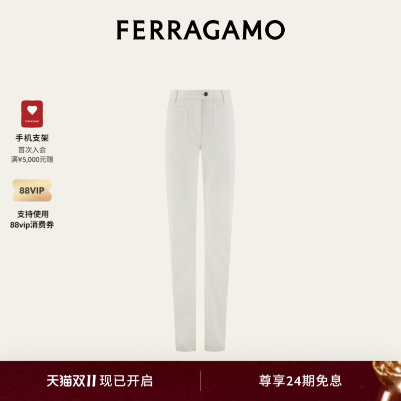 【6 Installments with No Interest】Ferragamo Women's Five-Pocket Trousers 【6 Installments with No Interest】Ferragamo Women's Five-Pocket Trousers
