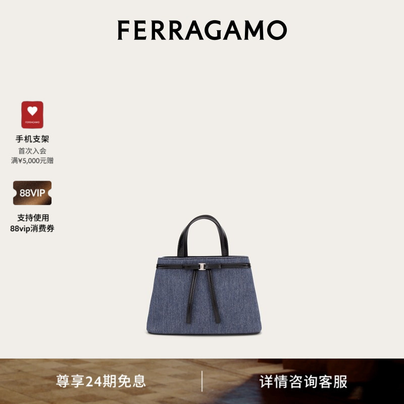 [Interest-Free for 24 Periods] Ferragamo Women's Bow-Knot Mini Handbag