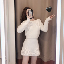 (Pet powder welfare) celebrity temperament Autumn Sweater suit skirt two-piece set autumn and winter 2021 new set