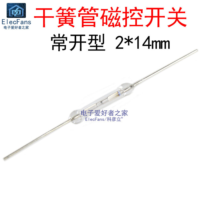 (5 Chiếc) Thường Mở Reed Switch Gần Công Tắc Từ Tính Nam Châm Mạnh Nam Châm Cảm Ứng Từ Cảm Biến 2*14 Mm cảm biến từ tính cảm biến từ tính