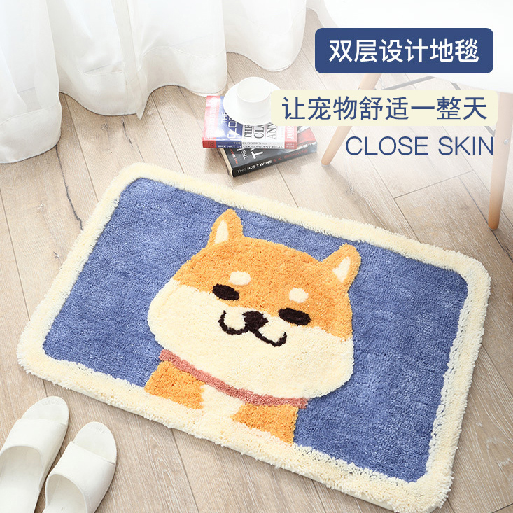 Dog Mat Cat Sleeping Mat Winter Pet Kennel Winter Teddy Thickened Wool Blanket Dog Cage Pad Quilt Autumn and Winter