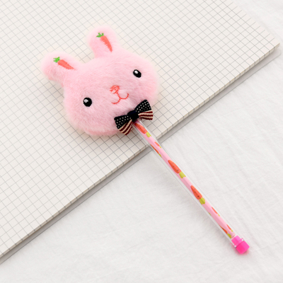 Pink RabbitHand account Decompression pen Net red pen student fashion Plush girl pen lovely pen Girlish heart 。 girl soft lovely