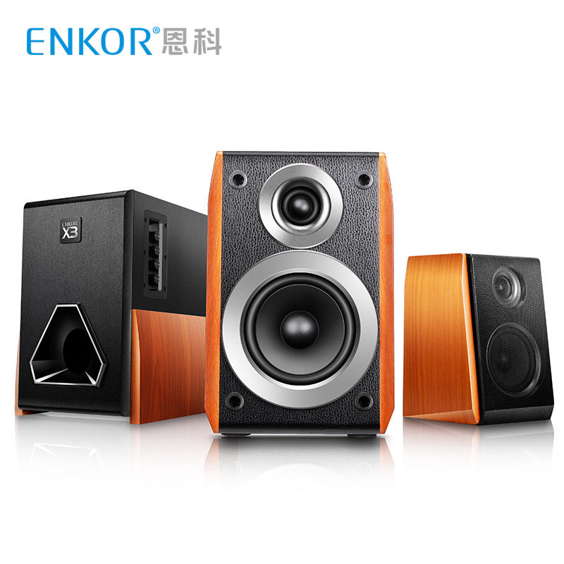 ENKOR X3B Enko multimedia active desktop computer Bluetooth sound 2 1 home low sound cannon wood sound box