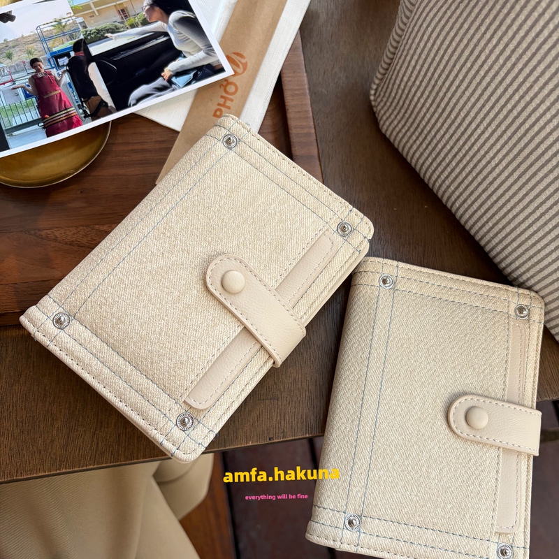 Denim Studded Passport Bag! Korean-Style Multifunctional Wallet, Ticket Holder, Travel Document Organizer, Passport Holder for Women