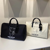 Large-capacity storage travel bag light short-distance luggage bag fashion canvas portable fitness bag business travel boarding bag