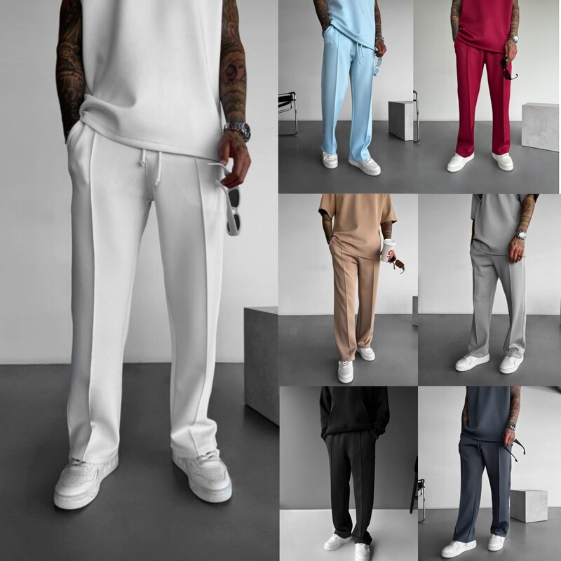 Men's loose straight sports casual pants long