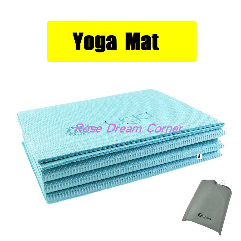 Foldable yoga mat nonslip femaleale small travel portable mats