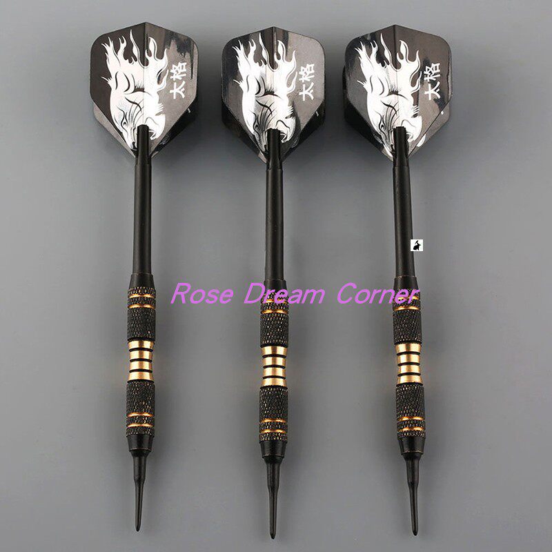 3PCS Black Professional Darts 18g Safty Soft Darts Electron