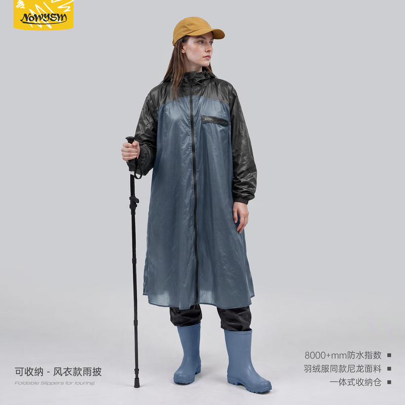 Nowysm*Etrol Outdoor Raincoat Long Waterproof Sports Windbreaker Hiking and Cycling with Sleeves Poncho