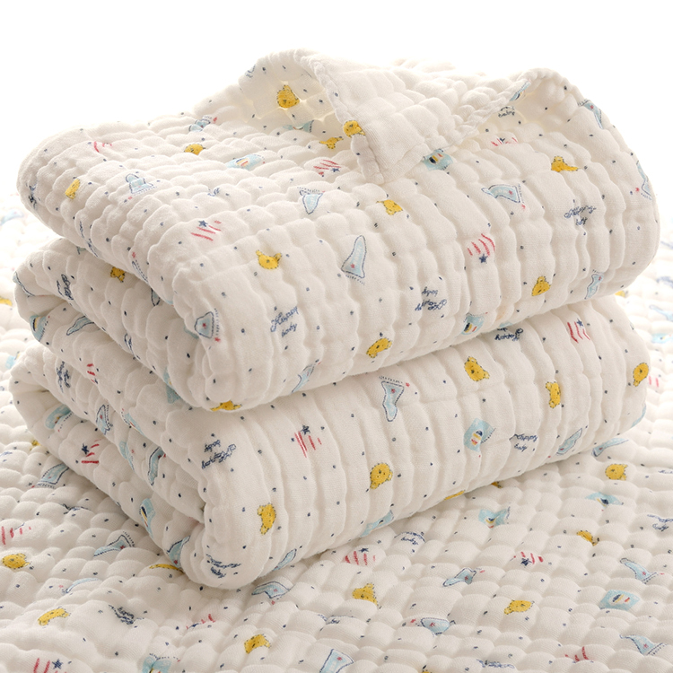 Baby Gauze Blanket Pure Cotton Summer Thickened Kindergarten Nap Newborn Baby Blanket Baby Gauze Bath Towel