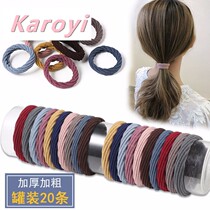 Leather band female tie head Hairband thick tie no seam head rope women simple Korean durable hair rope leather case