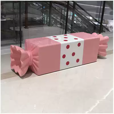 Fiberglass candy leisure seat child seat stool mall beauty Chen creative rest area bench color outdoor seat