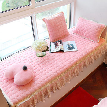 Bay window mat, four-season bay window mat, thickened plush anti-slip window sill mat, tatami four-season balcony mat, simple seat cushion