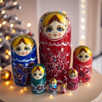 Childrens Day girlfriend gift 7-layer hand-painted engraved paint classmate puzzle Russian matryoshka doll home accessories painting