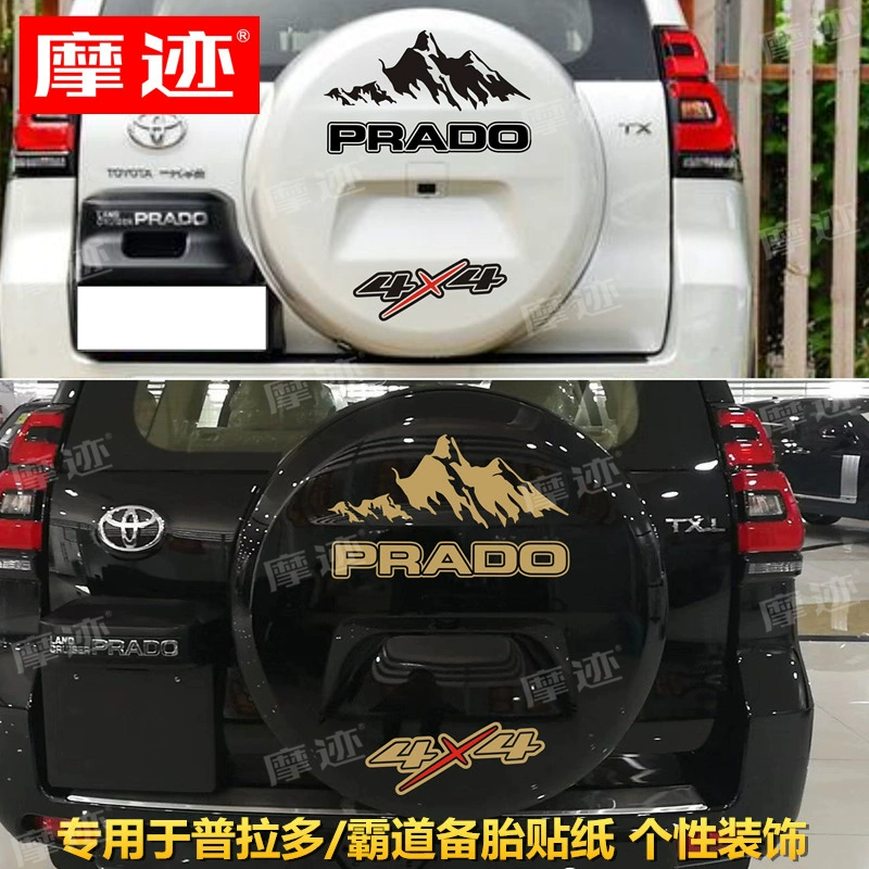 tem xe ô tô thể thao Thích hợp cho nhãn dán lốp dự phòng Toyota Prado, nhãn dán xe hống hách Toyota, nhãn dán địa hình, trang trí sửa đổi logo oto logo của các hãng xe hơi